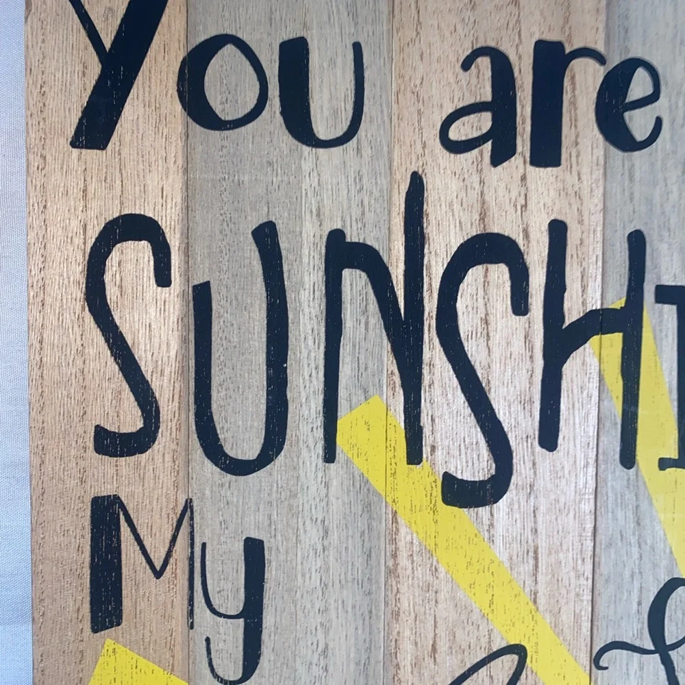 You Are My Sunshine Yellow Wood Wall Decor - Unbranded